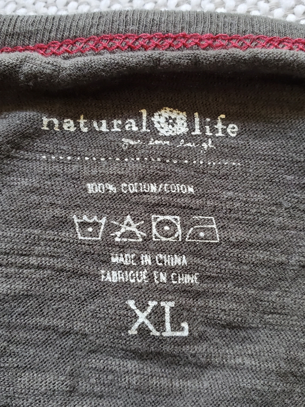 NATURAL LIFE Dark Gray with Pink Floral Medallion Mini Dress. Size XL - Picture 7 of 7